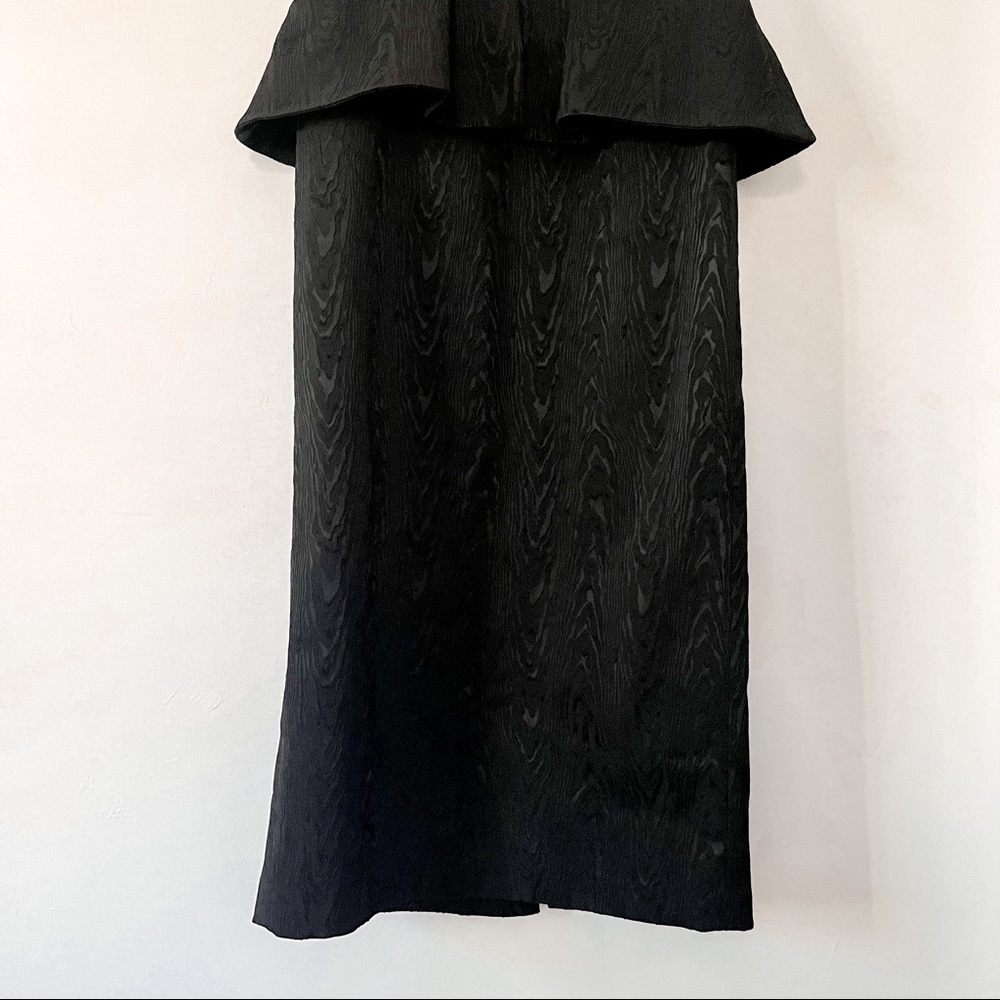 NWT Veronica Beard Allyson Black Strapless Jacquard Peplum Midi Dress Size 2 - Picture 9 of 13